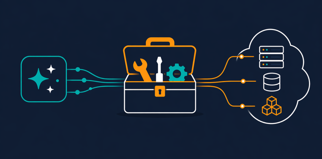 AWS MCP Server architecture diagram showing IAM-based access control for AI coding agents connecting to AWS services
