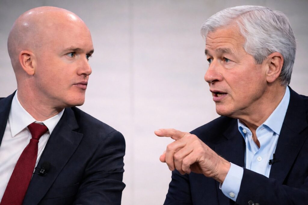 JPMorganâ€™s Jamie Dimon Slams Coinbaseâ€™s Brian Armstrong, Signals Opposition to Clarity Act