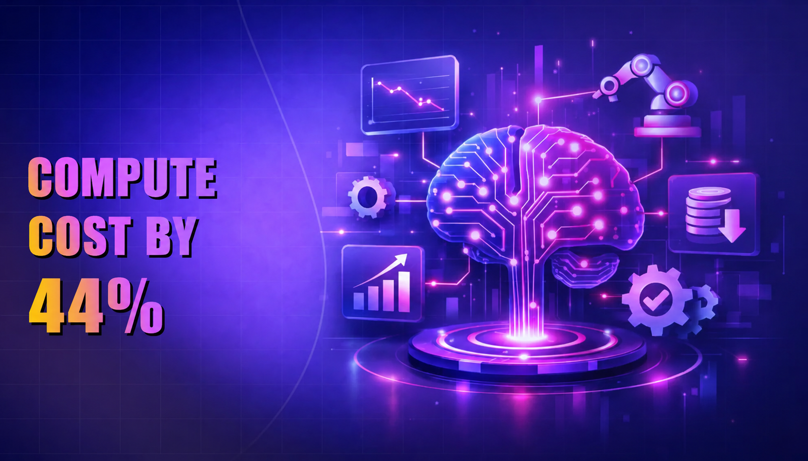 Datadog Cost Management chart showing daily Spark compute costs falling from $1.89k to $1.17k after AI-assisted optimization