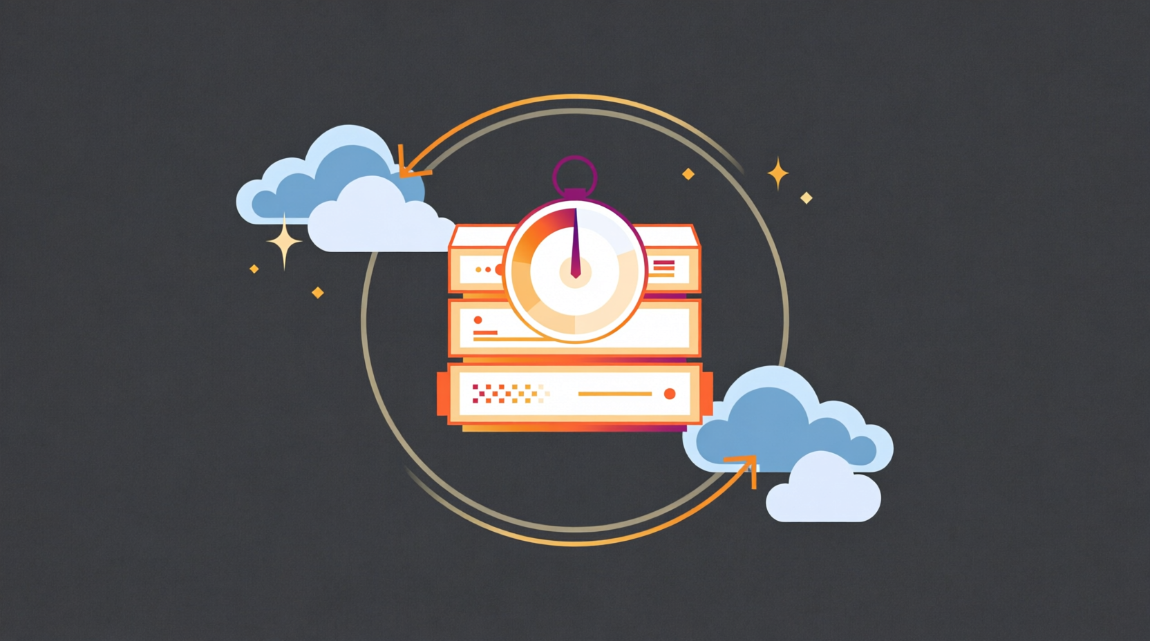 Cloudflare server rack with boot sequence visualization showing reduced startup time