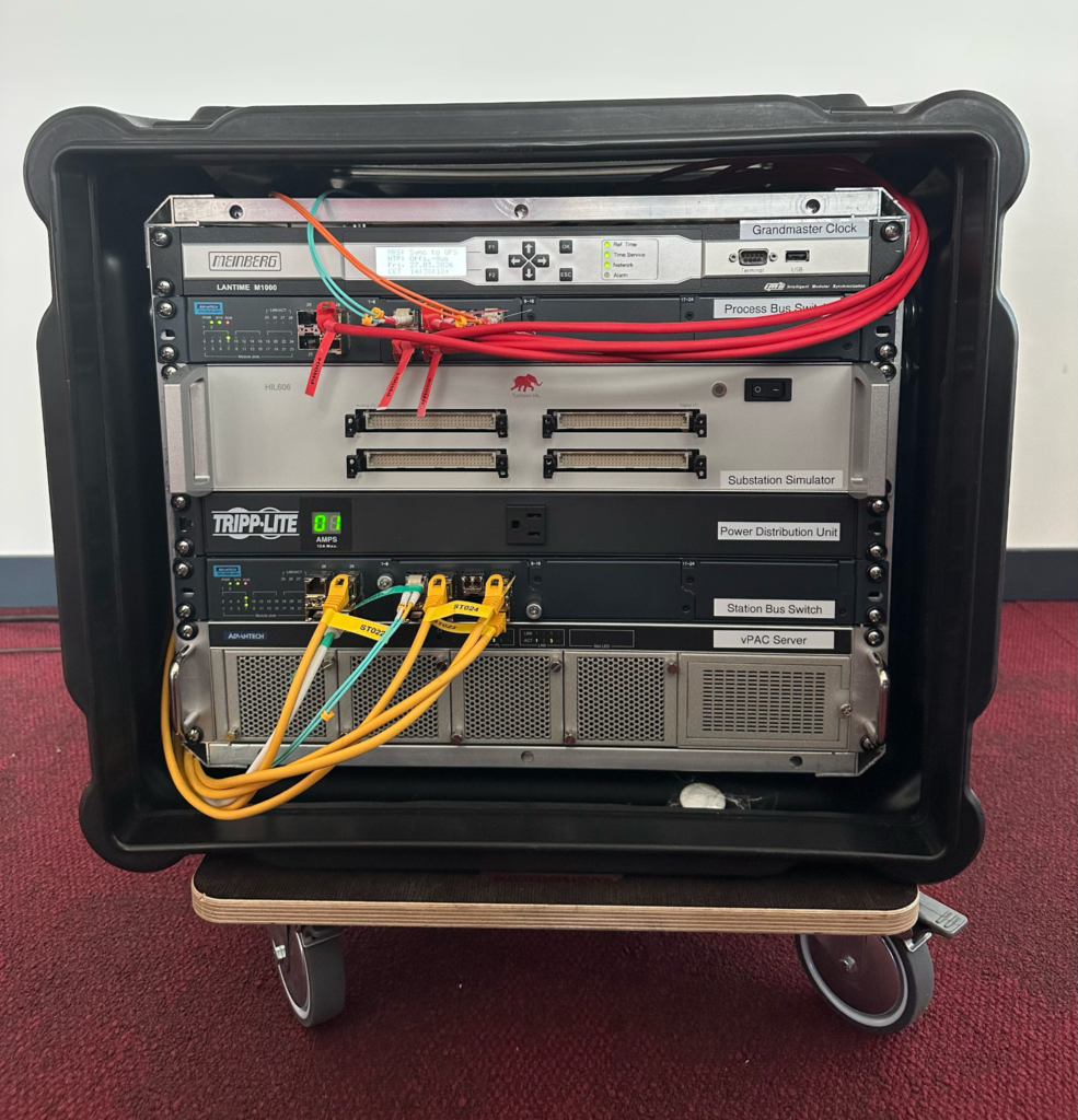 Red Hat soft real-time vPAC demonstrator rack with RHEL, KVM, and Podman hardware