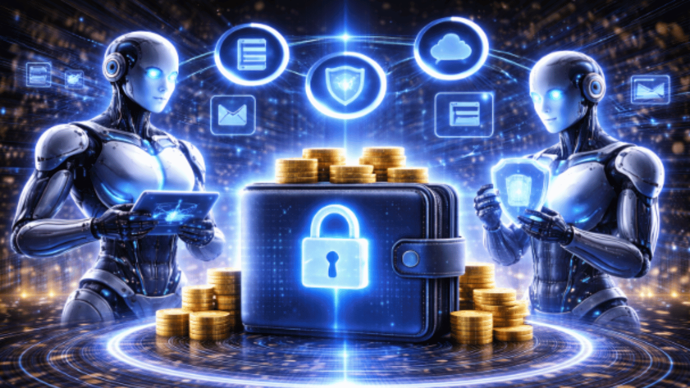 A cybersecurity operations center screen showing an AI agent flagging a network threat in real time
