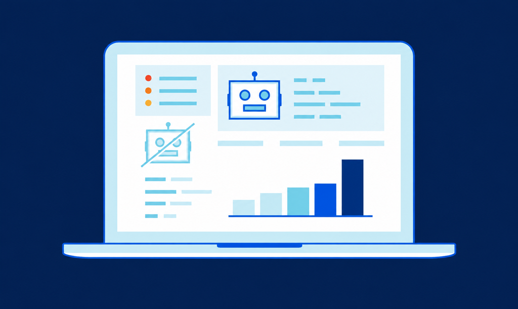 Cloudflare Bot Preference Sync dashboard showing AI bot policy configuration for Search, Agent, and Training categories